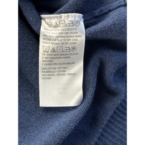 Isaac Mizrahi Live! Womens Navy Blue 3XL Cotton Viscose Blend Pullover Sweater W - Picture 3 of 4